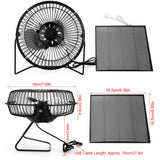 USB Solar Panel Powered Mini Portable Fan for Cooling Ventilation Home Travelling Fishing - Close-Up Angle