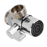 Bathroom Kitchen Basin Sink Faucet Splitter Diverter Valve To Hose Adapter M24 - Close-Up Angle