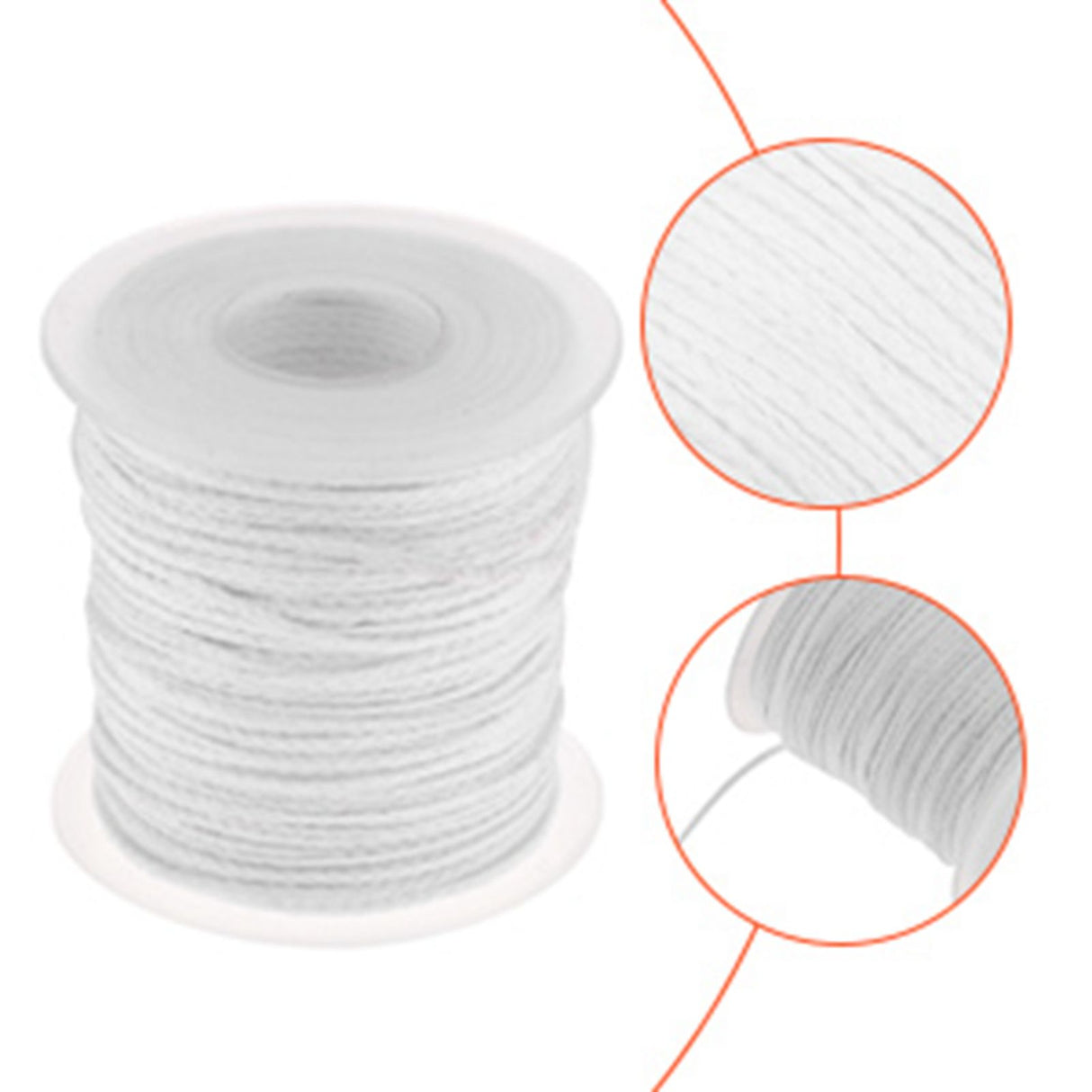 61m Environmental Spool of Cotton Braid Candle Wick Core for DIY Oil Lamps