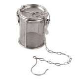 Stainless Steel Tea Ball Strainer Soup Seasonings Seperation Basket Spice Filter 8 x 10cm - Top-Down View