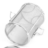 Stainless Steel Tea Ball Strainer Soup Seasonings Seperation Basket Spice Filter 8 x 10cm - Extra Image
