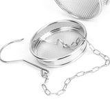 Stainless Steel Tea Ball Strainer Soup Seasonings Seperation Basket Spice Filter 8 x 10cm