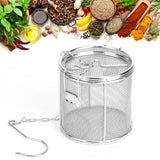 Stainless Steel Tea Ball Strainer Soup Seasonings Seperation Basket Spice Filter 10 x 10cm - Front View