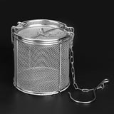 Stainless Steel Tea Ball Strainer Soup Seasonings Seperation Basket Spice Filter 10 x 10cm - Side View