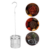 Stainless Steel Tea Ball Strainer Soup Seasonings Seperation Basket Spice Filter 10 x 10cm - 45-Degree Angle