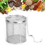Stainless Steel Tea Ball Strainer Soup Seasonings Seperation Basket Spice Filter 12 x 13cm - Rear View