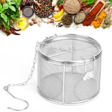 Stainless Steel Tea Ball Strainer Soup Seasonings Seperation Basket Spice Filter 14 x 10cm - Front View