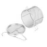Stainless Steel Tea Ball Strainer Soup Seasonings Seperation Basket Spice Filter 14 x 10cm - Top-Down View