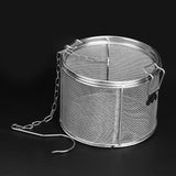 Stainless Steel Tea Ball Strainer Soup Seasonings Seperation Basket Spice Filter 14 x 10cm - 45-Degree Angle