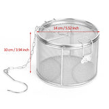 Stainless Steel Tea Ball Strainer Soup Seasonings Seperation Basket Spice Filter 14 x 10cm