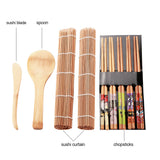13Pcs/set Bamboo Sushi Making Kit Family Office Party Homemade Sushi Gadget For Food Lovers - Top-Down View