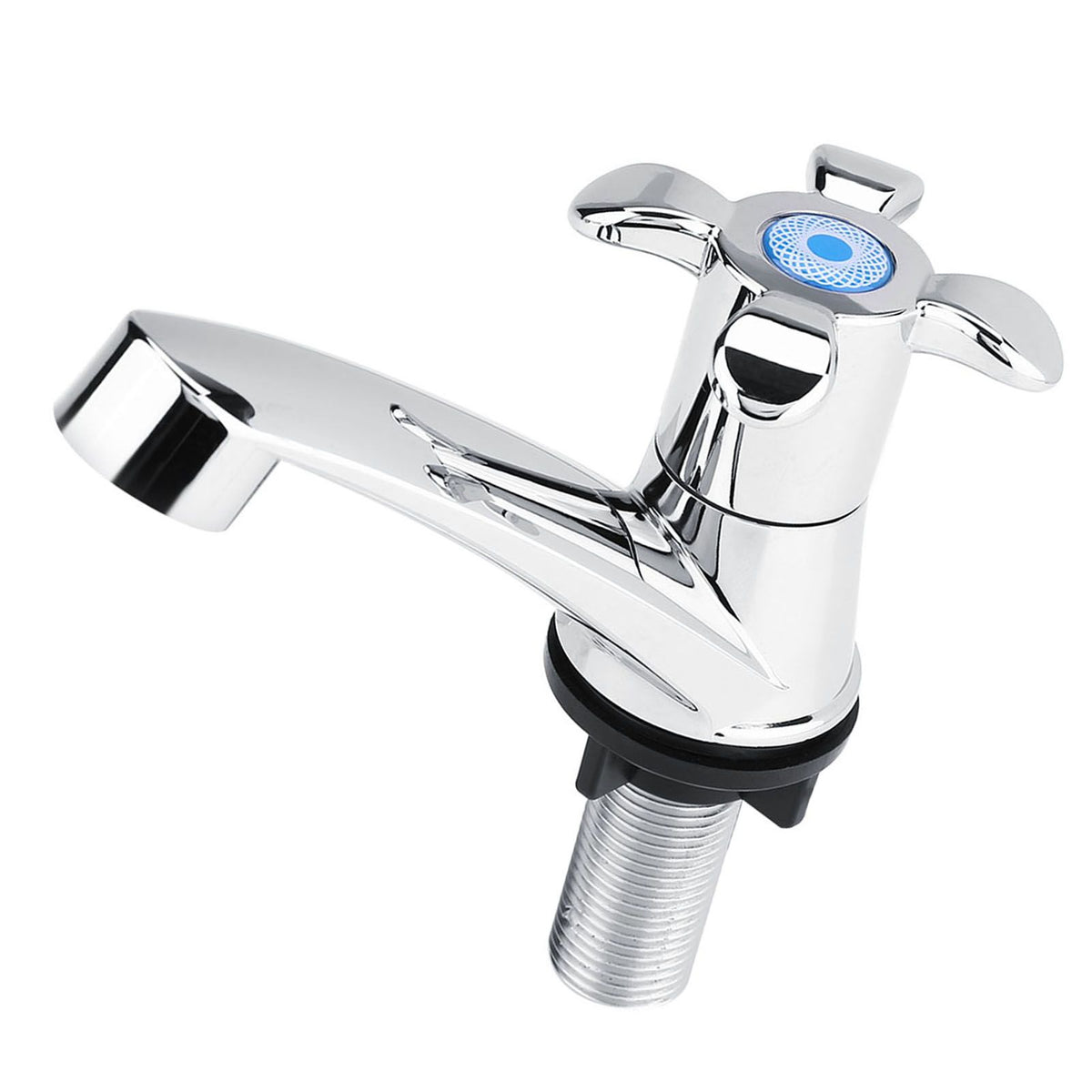 ABS Plastic Single Cold Faucet Water Tap Bathroom Basin Kitchen Sink Accessories(Blossom G1/2)