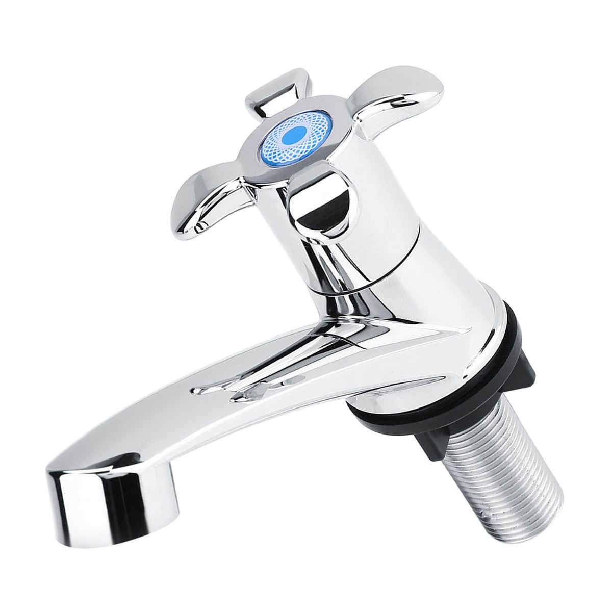 ABS Plastic Single Cold Faucet Water Tap Bathroom Basin Kitchen Sink Accessories(Blossom G1/2)