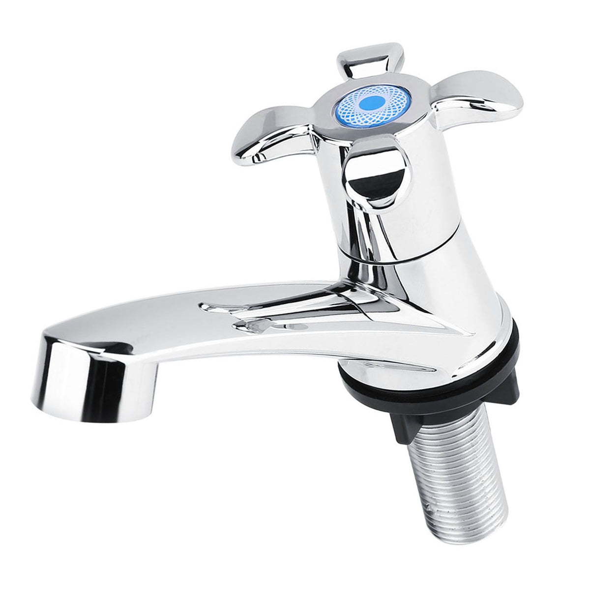 ABS Plastic Single Cold Faucet Water Tap Bathroom Basin Kitchen Sink Accessories(Blossom G1/2)