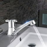 ABS Plastic Single Cold Faucet Water Tap Bathroom Basin Kitchen Sink Accessories(Blossom G1/2)