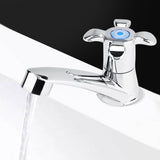 ABS Plastic Single Cold Faucet Water Tap Bathroom Basin Kitchen Sink Accessories(Blossom G1/2) - Extra Image