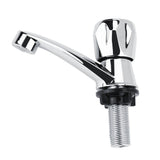 ABS Plastic Single Cold Faucet Water Tap Bathroom Basin Kitchen Sink Accessories(Diamond G1/2) - Close-Up Angle