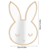 Nordic Acrylic Decorative Mirror Wall Sticker Decal Children Kids Room Art Home Decor #Rabbit