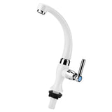 ABS Plastic Single Cold Faucet Water Tap Kitchen Sink Bathroom Basin Accessories G1/2(Straight)