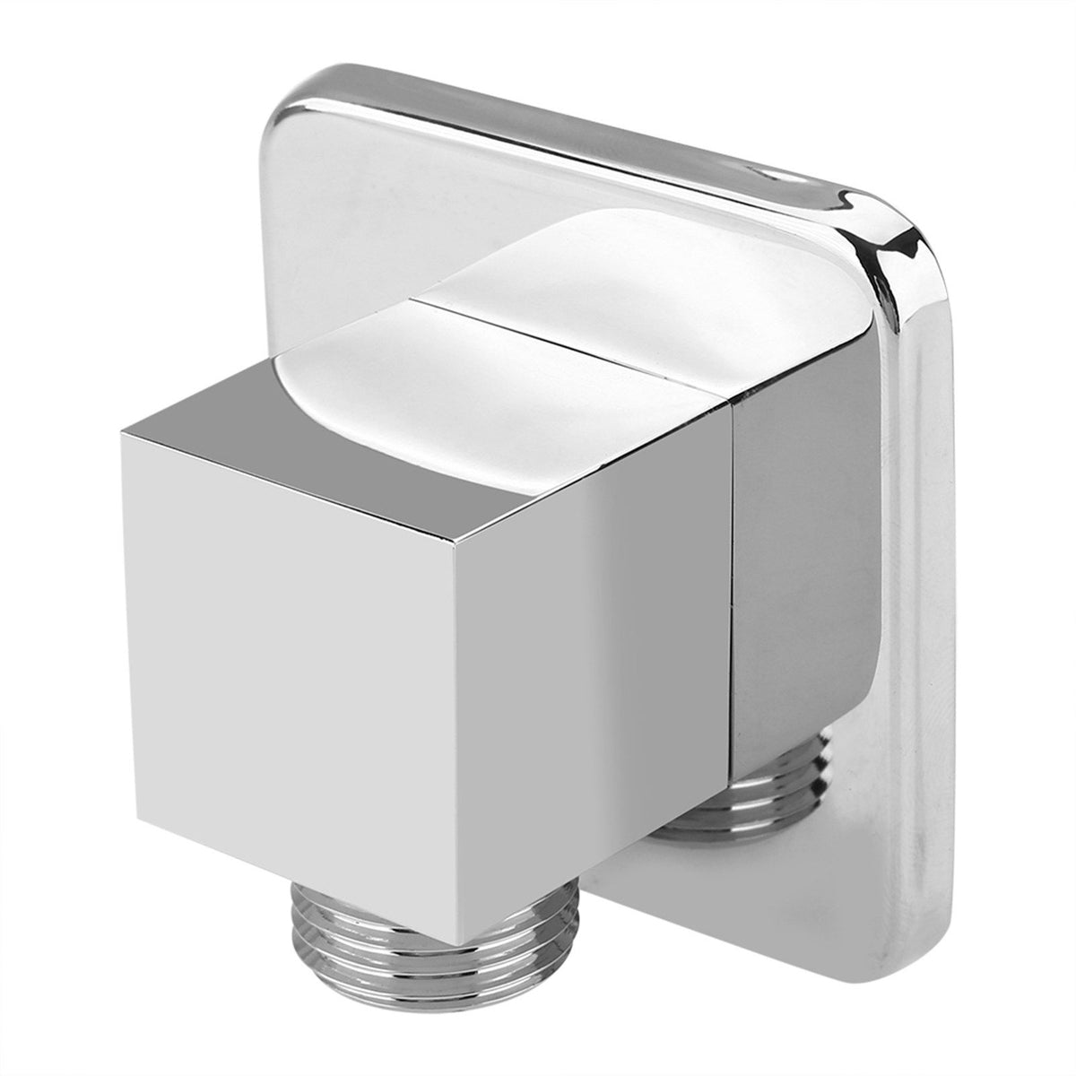 Solid Brass Chrome Finish Square Hand Shower Outlet Elbow Angle Valve Concealed Wall Mounted