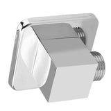 Solid Brass Chrome Finish Square Hand Shower Outlet Elbow Angle Valve Concealed Wall Mounted - Rear View