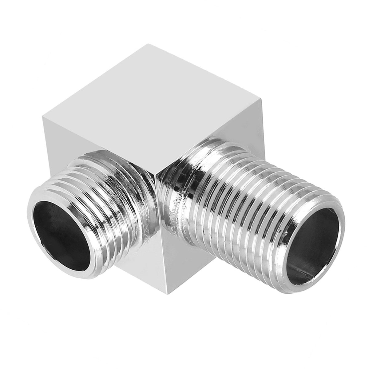 Solid Brass Chrome Finish Square Hand Shower Outlet Elbow Angle Valve Concealed Wall Mounted