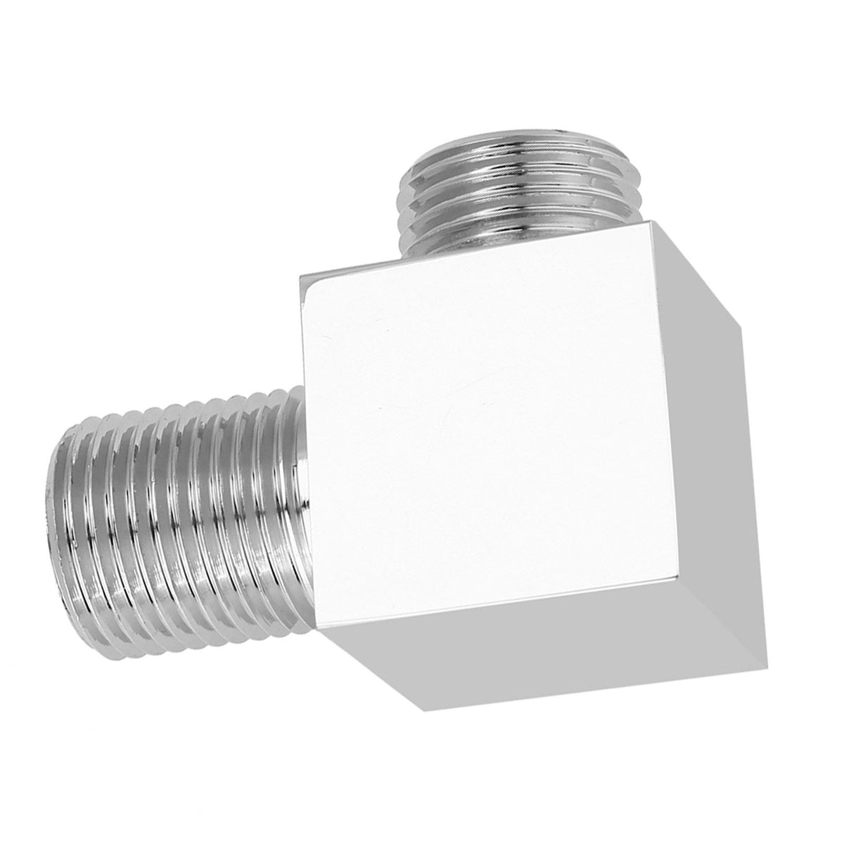 Solid Brass Chrome Finish Square Hand Shower Outlet Elbow Angle Valve Concealed Wall Mounted