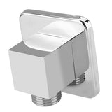Solid Brass Chrome Finish Square Hand Shower Outlet Elbow Angle Valve Concealed Wall Mounted