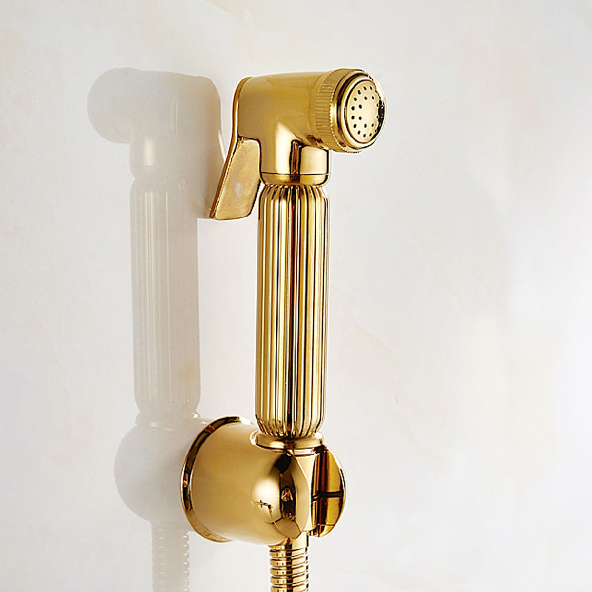 Solid Brass Wall Mount Shower Toilet Bathroom Handheld Bidet Diaper Spray Sprayer Shattaf Kit