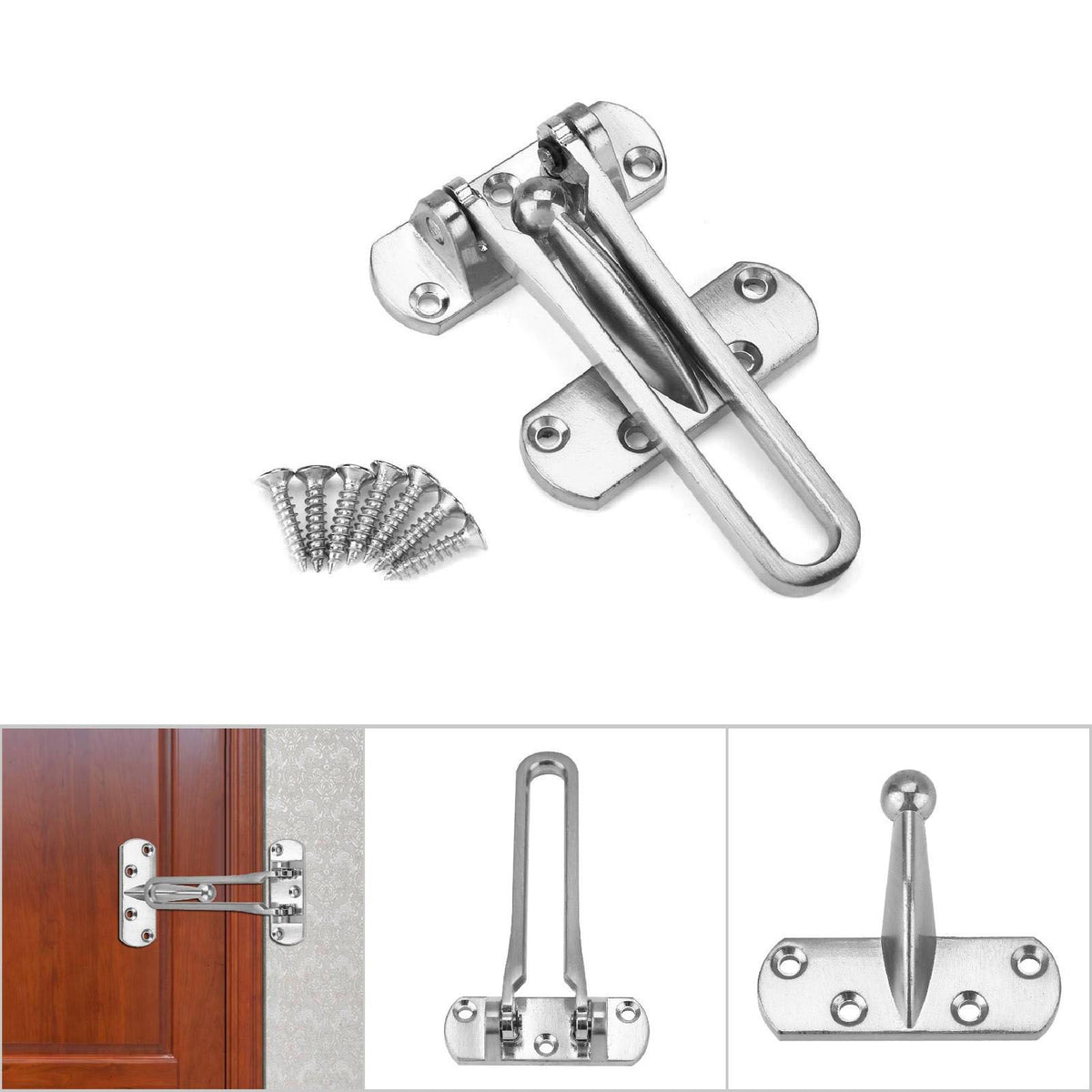 Heavy Duty Zinc Alloy Safety Guard Security Door Lock Latch for Home Hotel Door