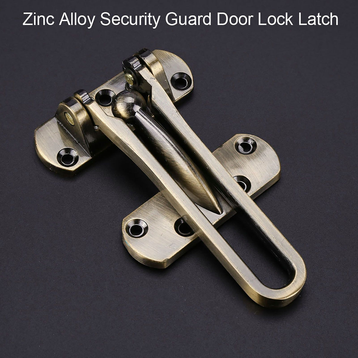 Heavy Duty Zinc Alloy Safety Guard Security Door Lock Latch for Home Hotel Door (Bronze)
