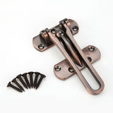 Heavy Duty Zinc Alloy Safety Guard Security Door Lock Latch for Home Hotel Door (Red Bronze)
