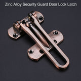 Heavy Duty Zinc Alloy Safety Guard Security Door Lock Latch for Home Hotel Door (Red Bronze)