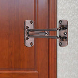 Heavy Duty Zinc Alloy Safety Guard Security Door Lock Latch for Home Hotel Door (Red Bronze) - Side View
