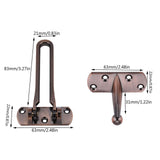 Heavy Duty Zinc Alloy Safety Guard Security Door Lock Latch for Home Hotel Door (Red Bronze)