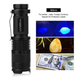 UV Ultra LED Flashlight Blacklight Light Inspection Lamp Torch 365 nM - Front View