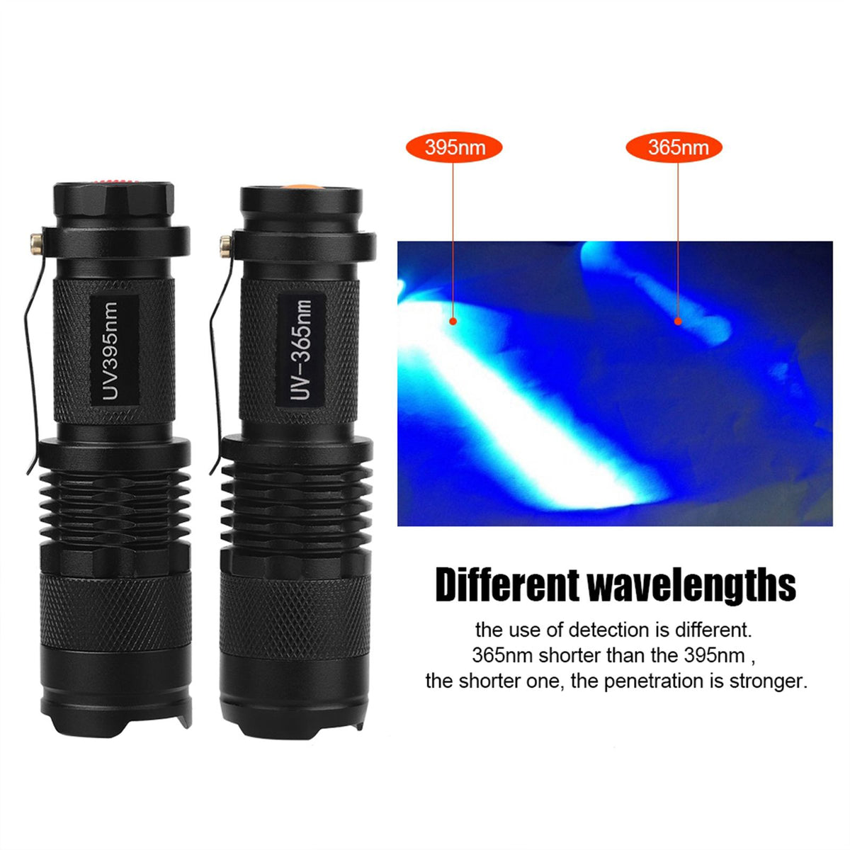 UV Ultra LED Flashlight Blacklight Light Inspection Lamp Torch 365 nM
