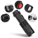UV Ultra LED Flashlight Blacklight Light Inspection Lamp Torch 365 nM - Rear View