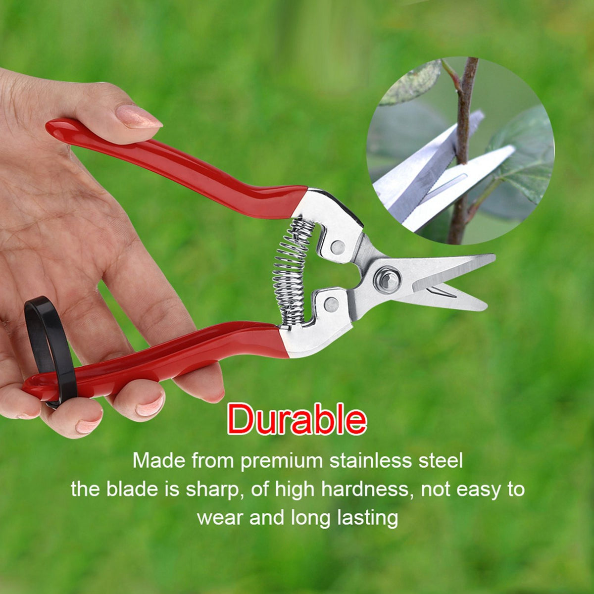 1Pc Sturdy Fruit Tree Bonsai Gardening Pruning Shear Garden Scissors Pruner Tool Curved Blade