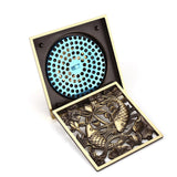 Antique Brass Square Floor Drain with Strainer Bathroom Washroom Drainage Clean Accessories