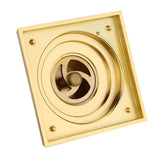 Antique Brass Square Floor Drain with Strainer Bathroom Washroom Drainage & Clean Accessories