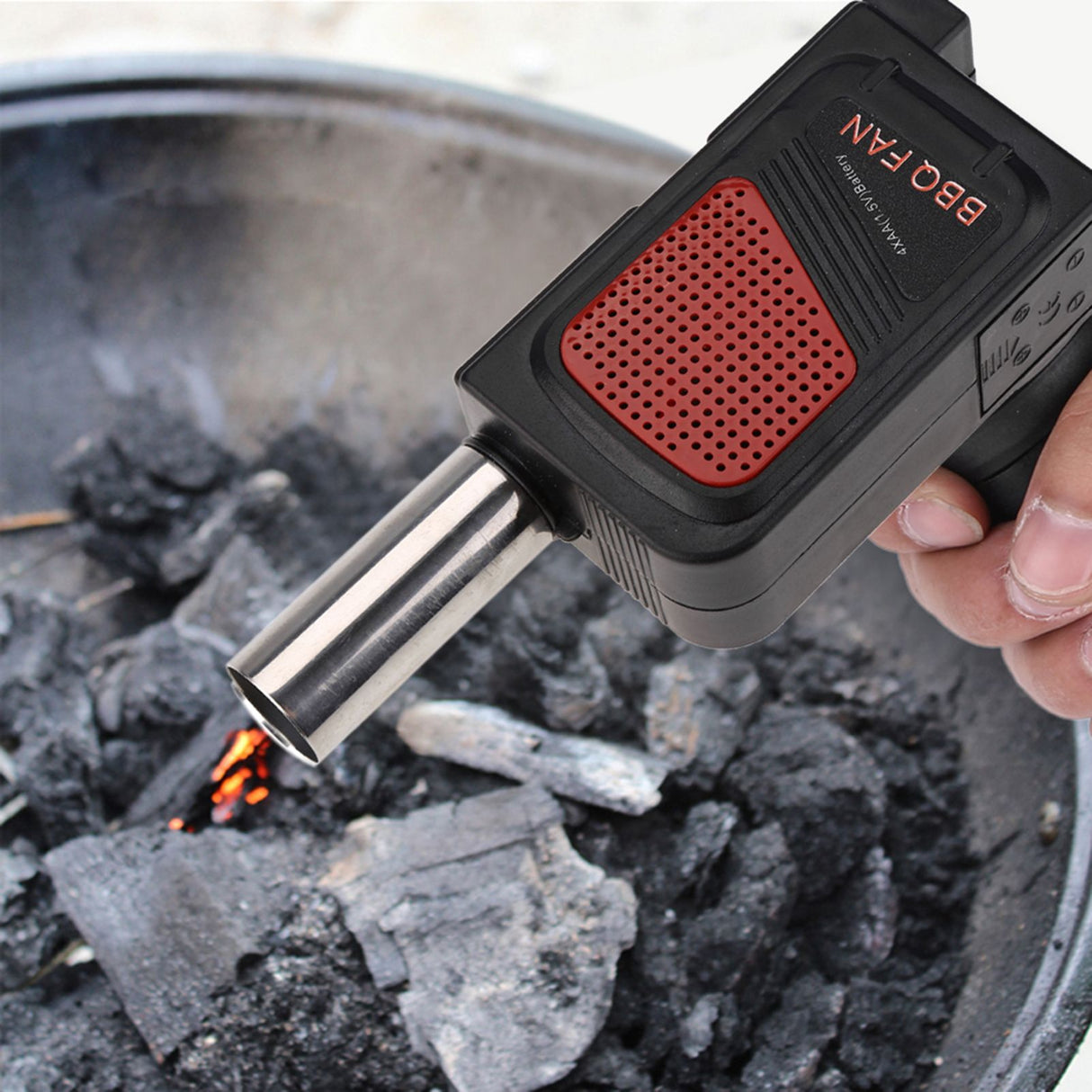 Portable Electric BBQ Fan Air Blower for Outdoor Camping Picnic Grill Barbecue Cooking Tool