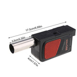 Portable Electric BBQ Fan Air Blower for Outdoor Camping Picnic Grill Barbecue Cooking Tool - Top-Down View