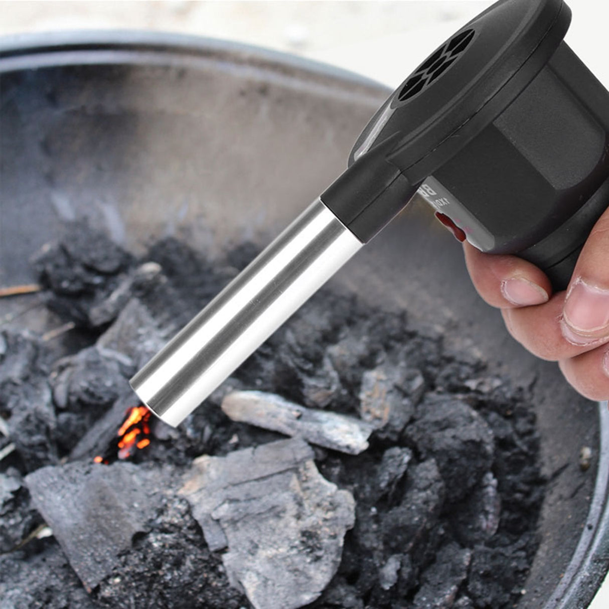 Portable Battery Powered BBQ Fan Air Blower for Outdoor Camping Picnic Charcoal Grill Barbecue