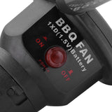 Portable Battery Powered BBQ Fan Air Blower for Outdoor Camping Picnic Charcoal Grill Barbecue