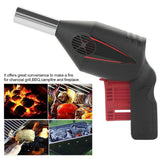 Portable Manual Operated BBQ Fan Air Blower for Outdoor Camping Picnic Grill Barbecue Tool - 45-Degree Angle