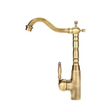 Antique Retro Style Solid Brass Kitchen Bathroom Basin Sink Faucet Hot Cold Pipes Mixer Tap
