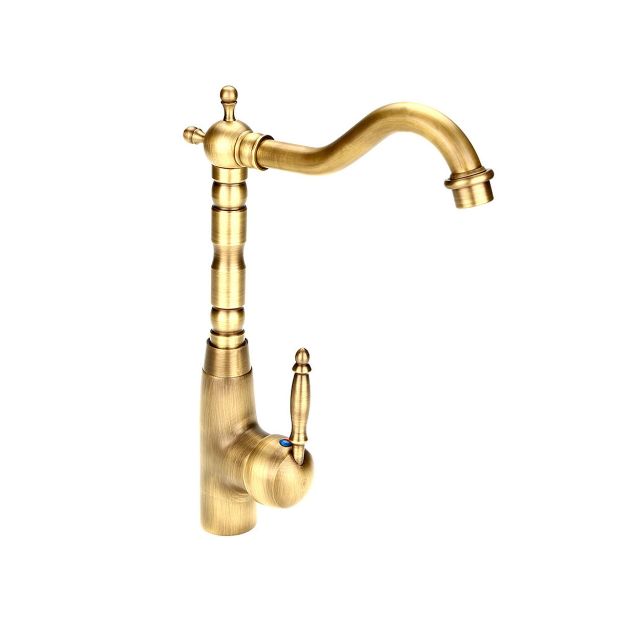 Antique Retro Style Solid Brass Kitchen Bathroom Basin Sink Faucet Hot Cold Pipes Mixer Tap