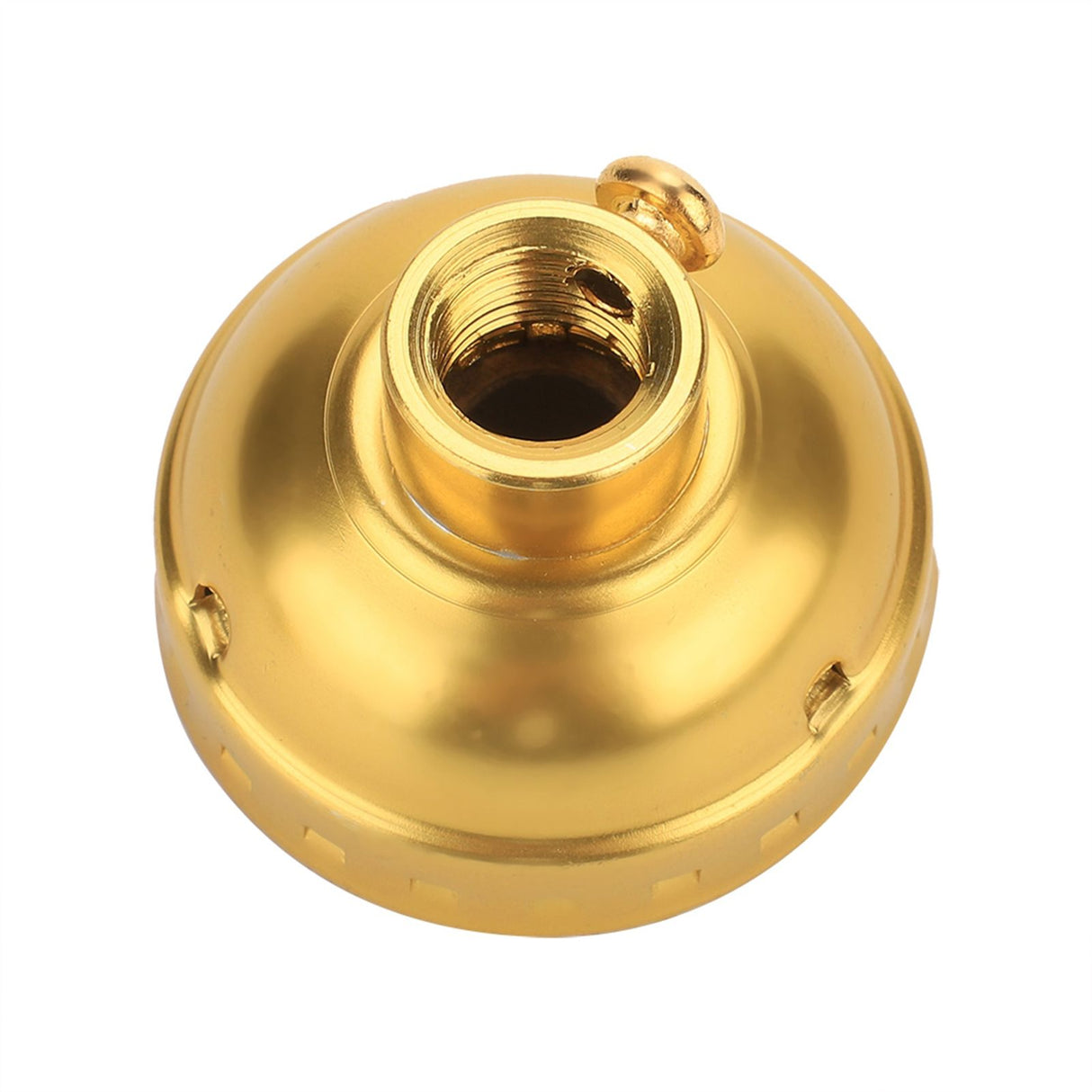 E27 Aluminum Vintage Light Socket with Pull Chain Desk Lamp Lighting Holder Screw Base (Golden)