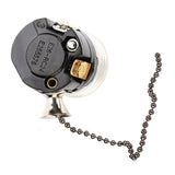 E27 Aluminum Vintage Light Socket with Pull Chain Desk Lamp Lighting Holder Screw Base (Black)